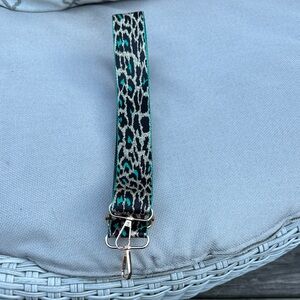 Leopard Print Strap with Teal Accents